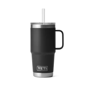 25 oz. / 739ml Straw Mug w/ Straw Lid - Black