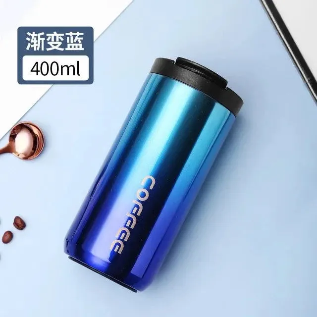 400ML Stainless Steel Coffee Thermos Bottle Thermal Mug Leakproof Car Vacuum Flasks Coffee Cup Travel Portable Insulated Bottles