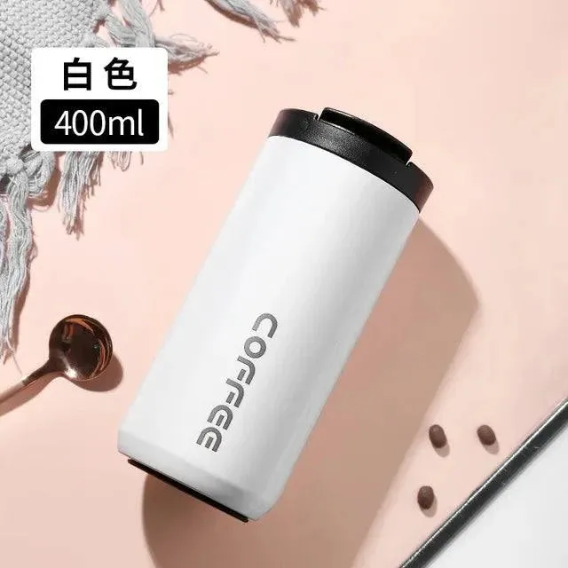 400ML Stainless Steel Coffee Thermos Bottle Thermal Mug Leakproof Car Vacuum Flasks Coffee Cup Travel Portable Insulated Bottles