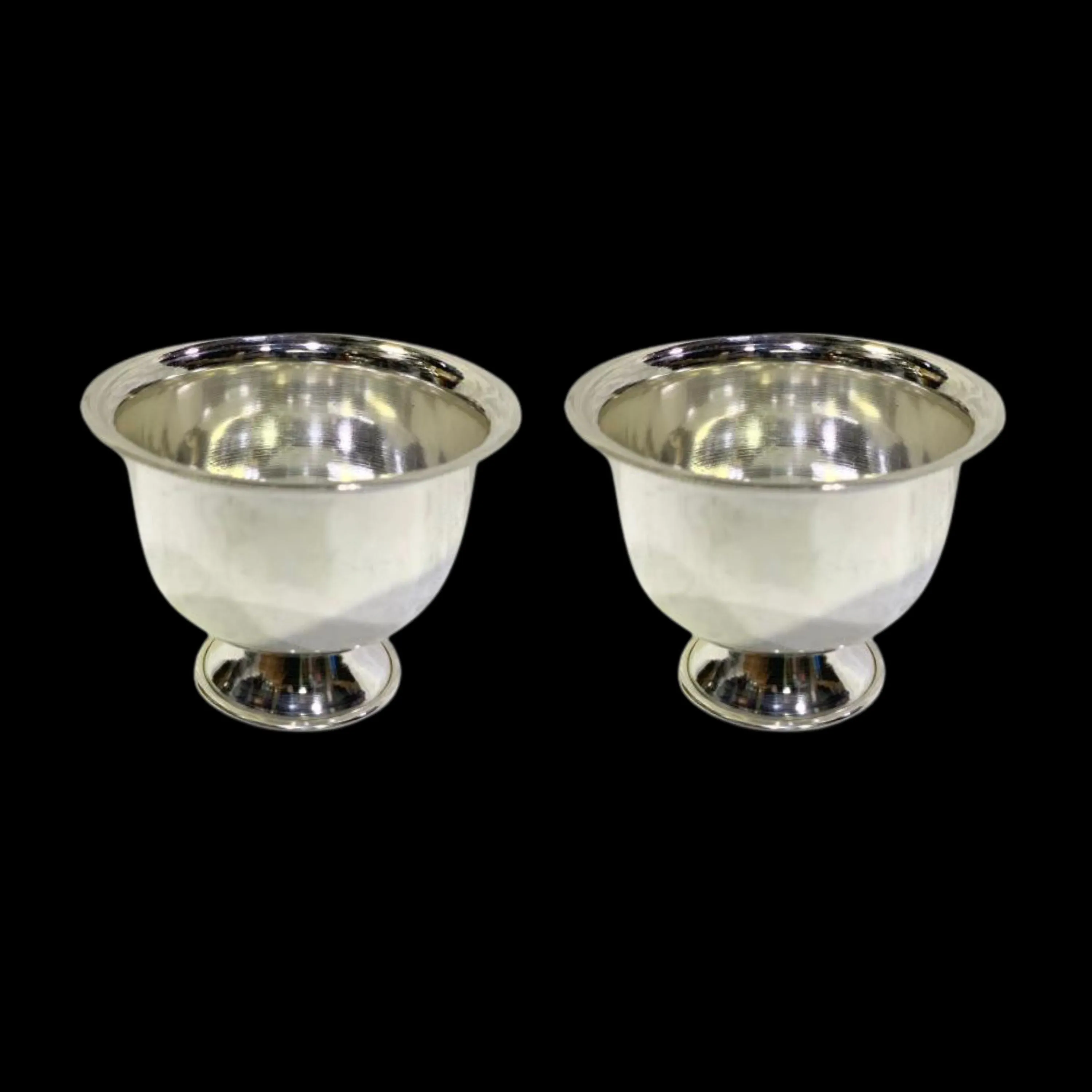 925 Sterling Silver Padam Cups for Pooja [Set of 2] - 125 grams