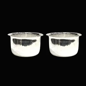 925 Sterling Silver Poona Cups for Pooja [Set of 2] - 40 grams