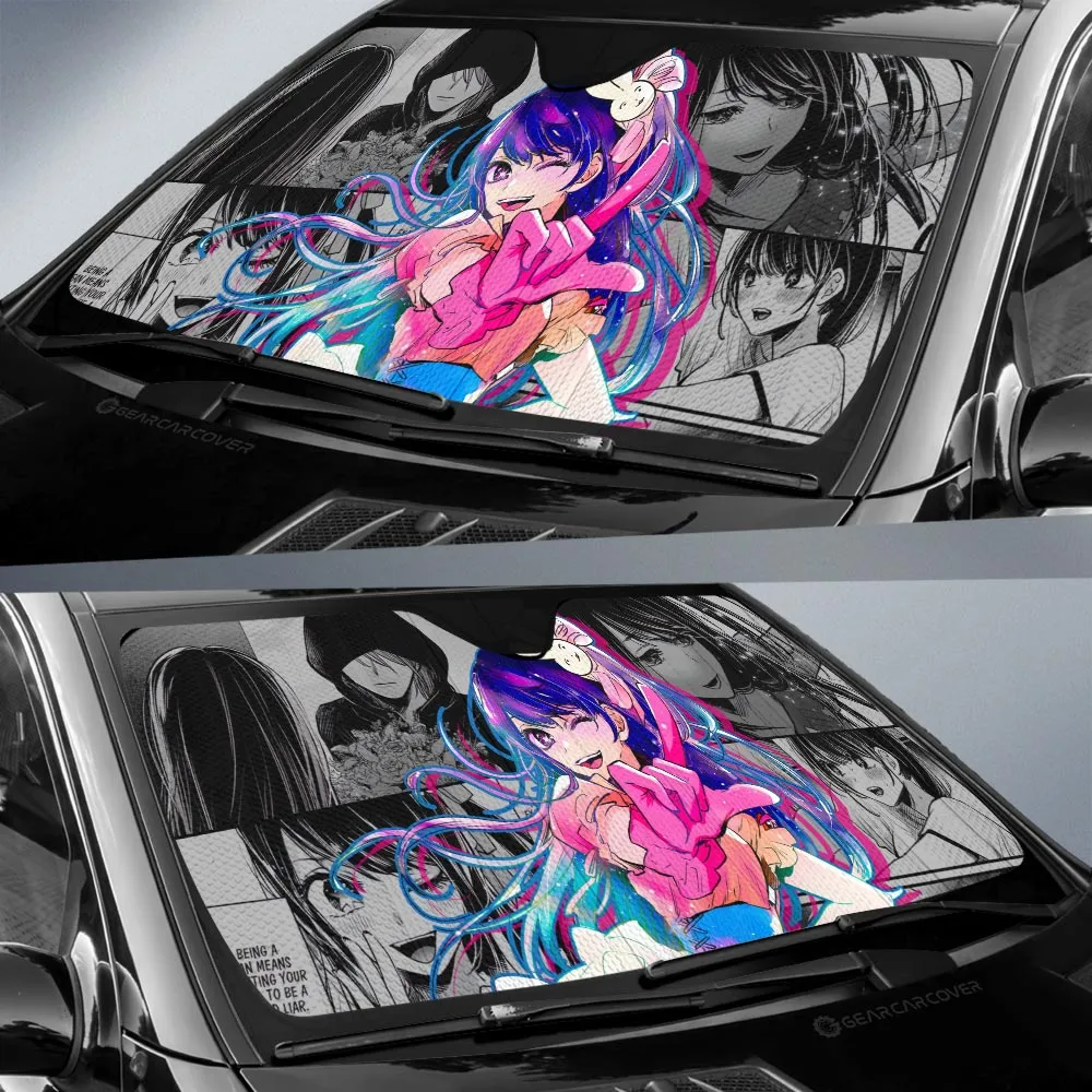 Ai Hoshino Car Sunshade Custom Anime Car Accessories