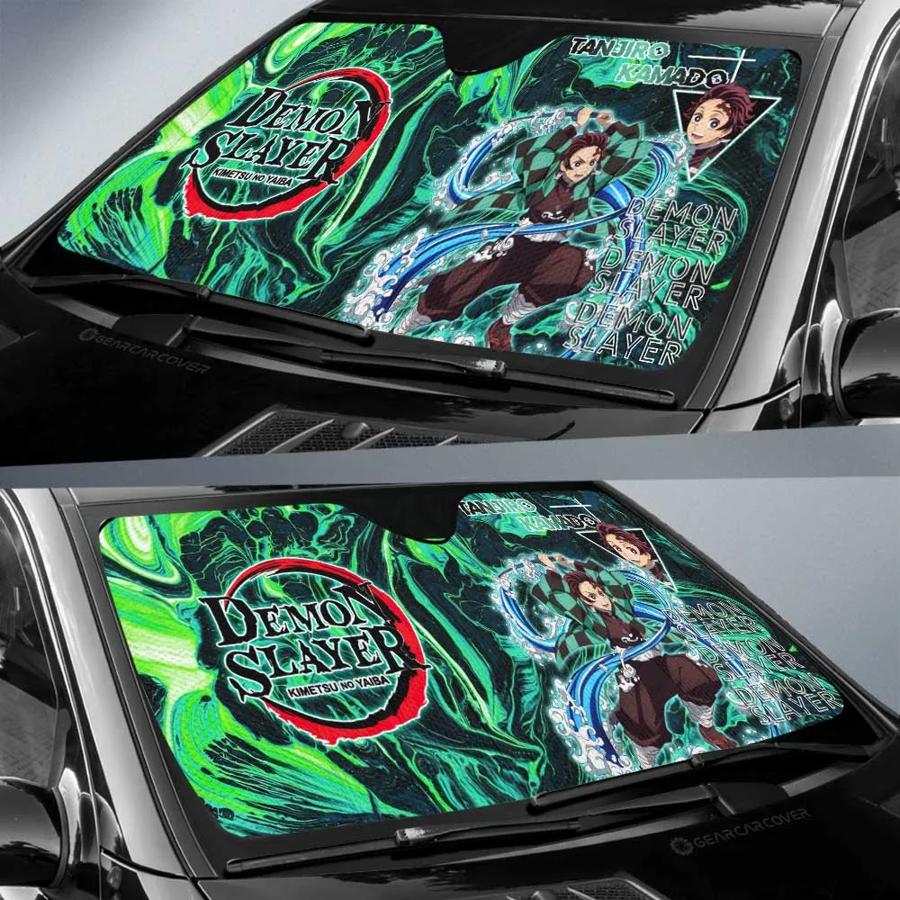 Akaza Car Sunshade Custom Demon Slayer Anime Car Accessories