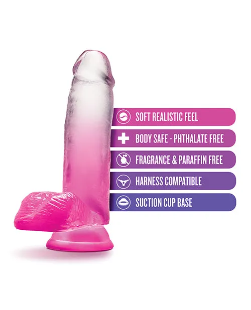 B Yours 7" Sugar Magnolia Dildo - Fuchsia