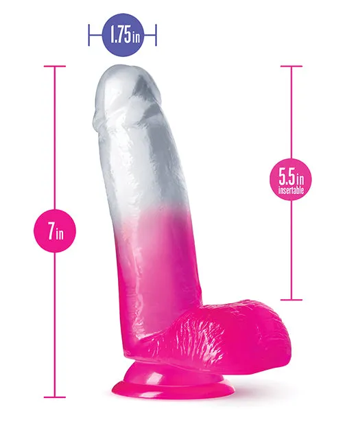 B Yours 7" Sugar Magnolia Dildo - Fuchsia