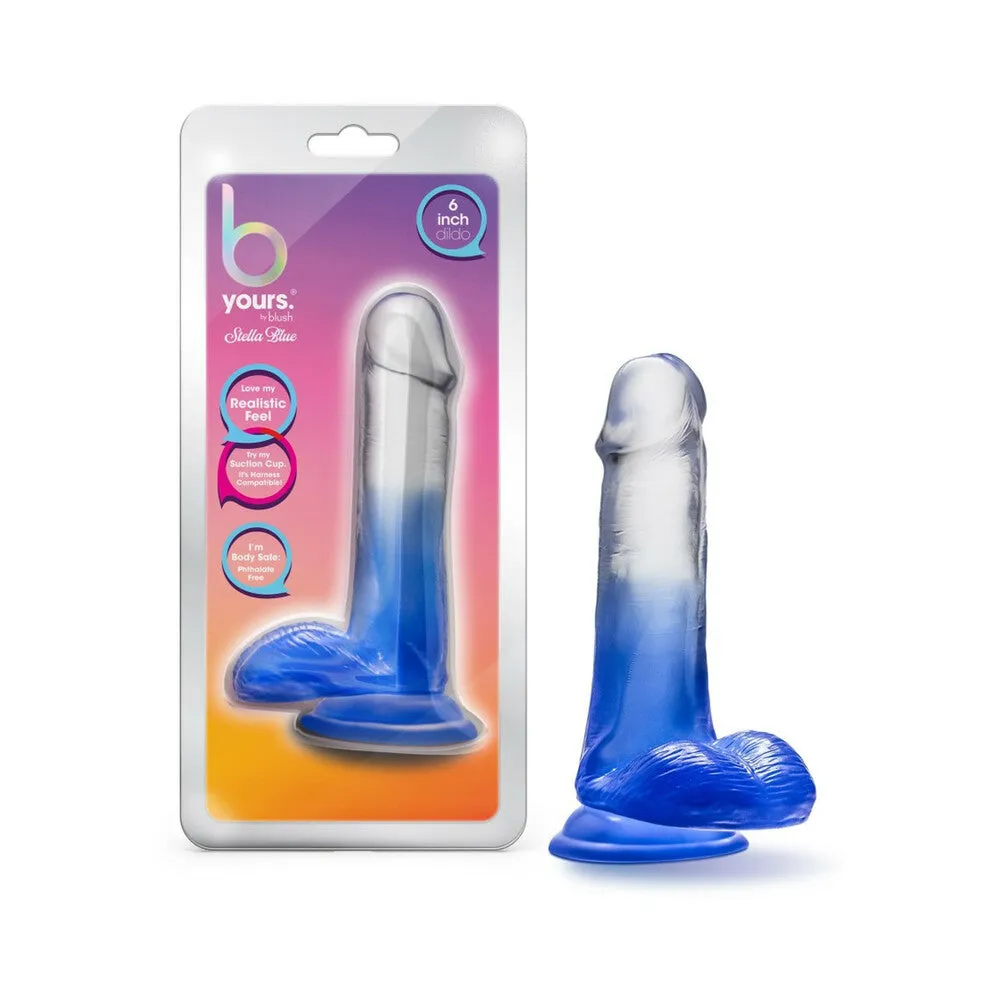 B Yours Stella Blue Dildo 6 In. Blue