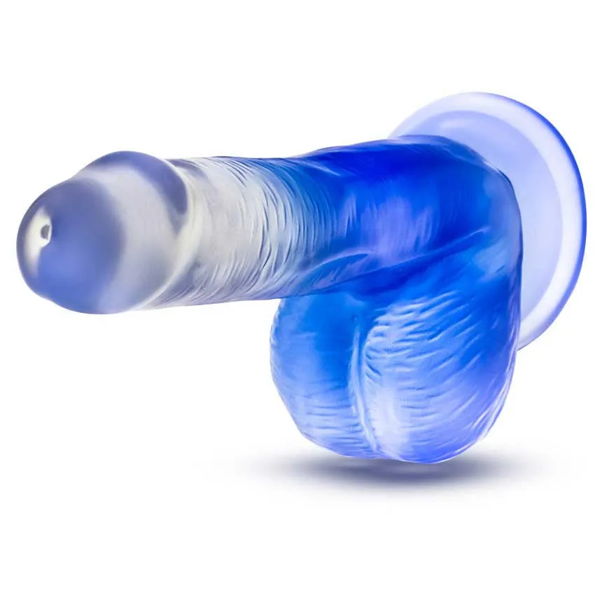 B Yours Stella Blue Realistic 6.25" Dildo with Balls and Suction Cup Base