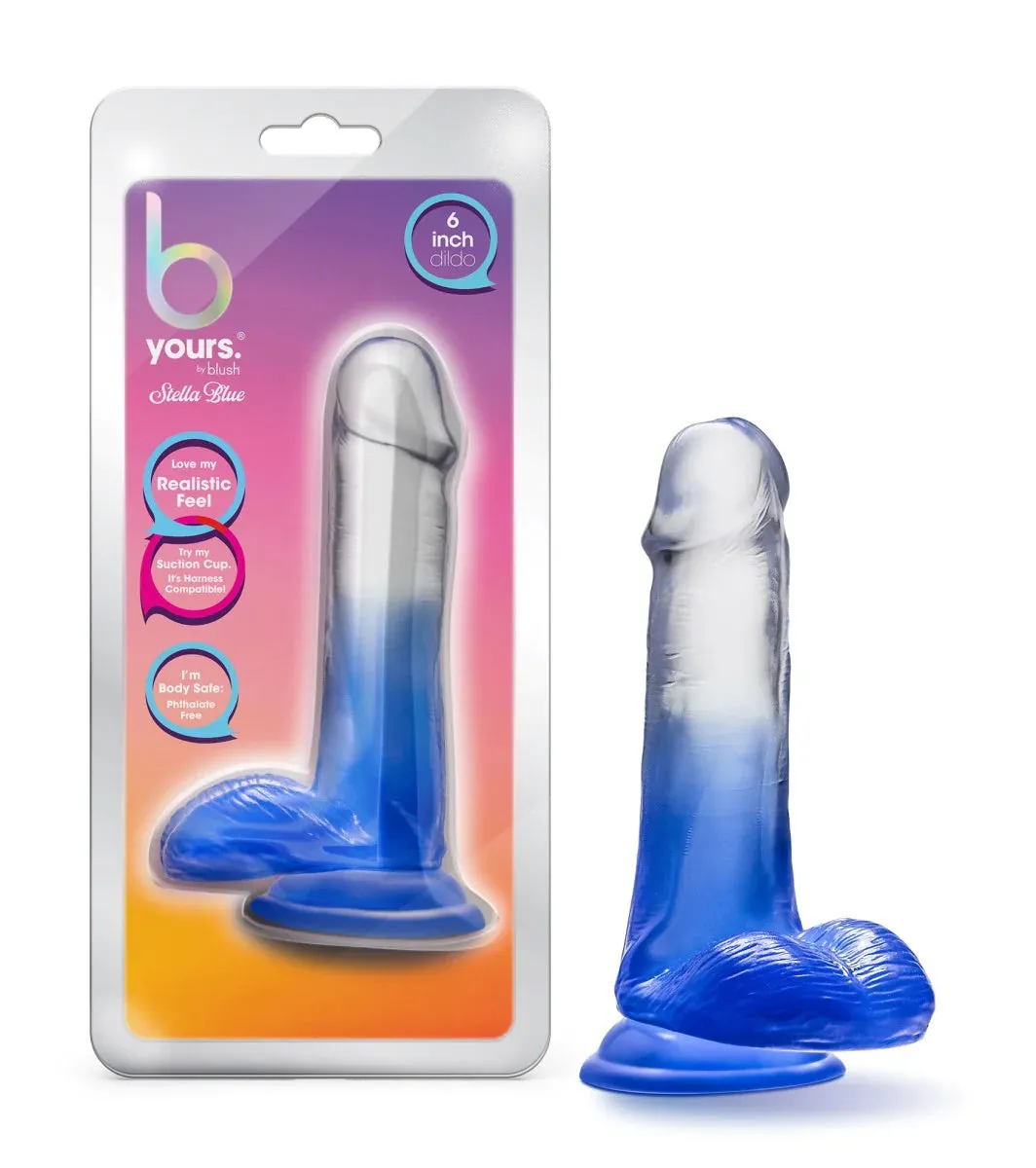 B Yours Stella Blue Realistic Blue 6.25-Inch Long Dildo