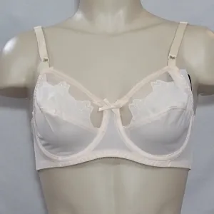 Bali 180 0180 Flower Underwire Bra 40B Ivory NEW WITH TAGS