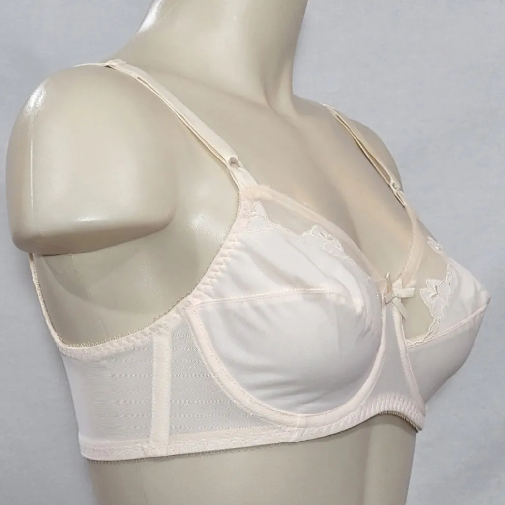 Bali 180 0180 Flower Underwire Bra 40B White NEW WITH TAGS