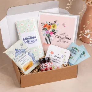 Birthday Gift Box for Grandma with Personalised Coaster