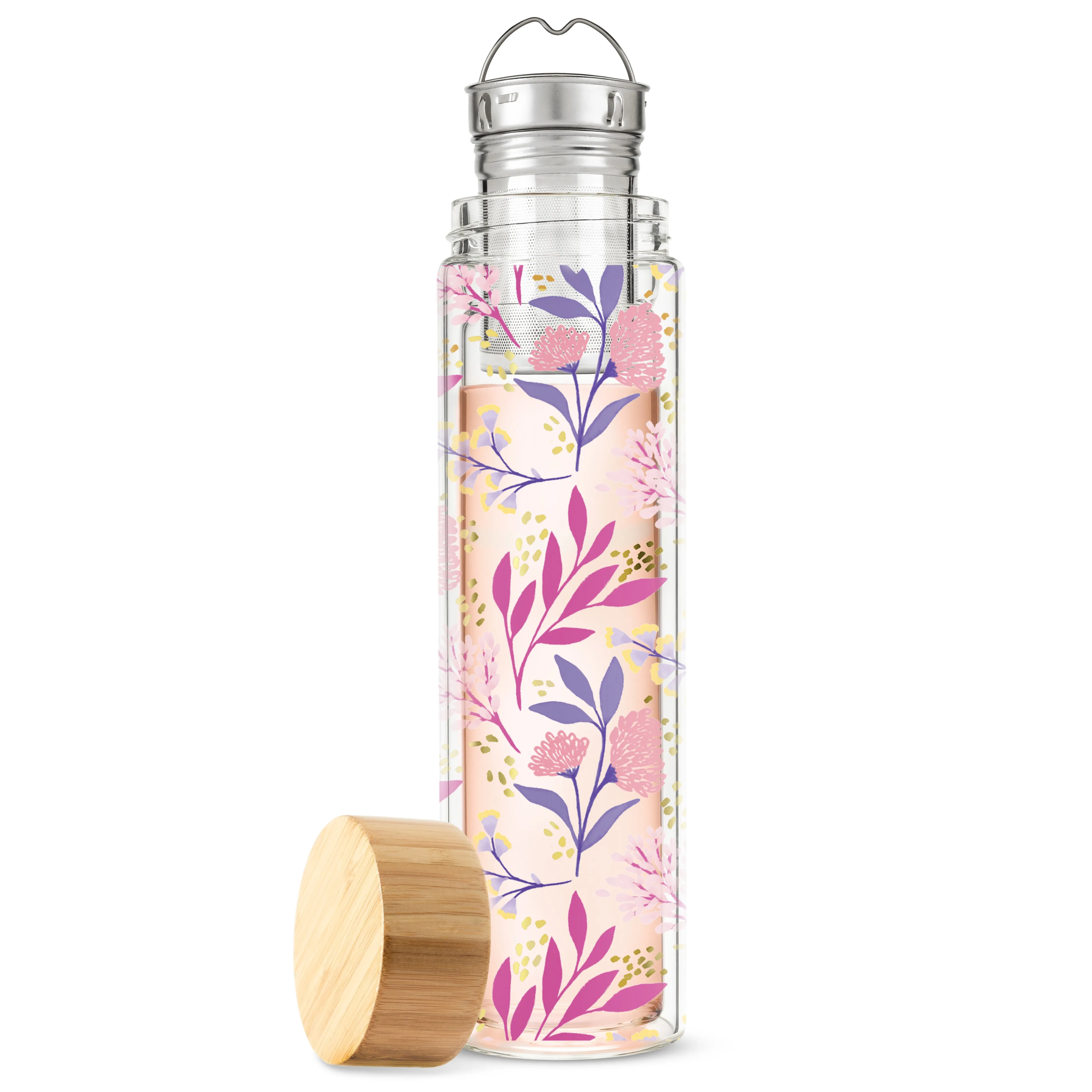 Blair: Botanical Bliss Glass Travel Infuser Mug