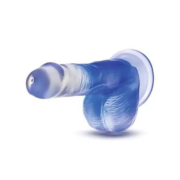 Blush B Yours Stella Blue 6 in. Dildo with Balls & Suction Cup Blue