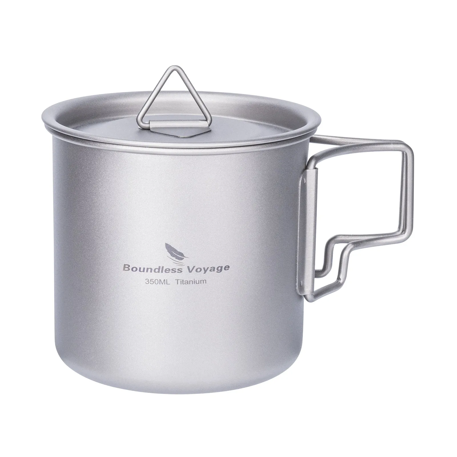 Boundless Voyage Camping Mug Titanium Cup 350ML Lightweight Outdoor Travel Portable Drinkware