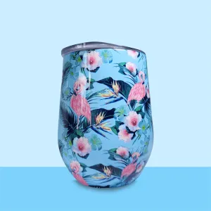 Bubble Mug - Floral Flamingos