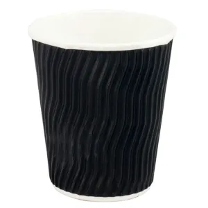 Capri Coolwave Takeaway Double Wall Coffee Cup Black 80mm 8oz