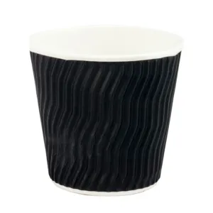 Capri Coolwave Takeaway Double Wall Coffee Cup Black 90mm 8oz Squat