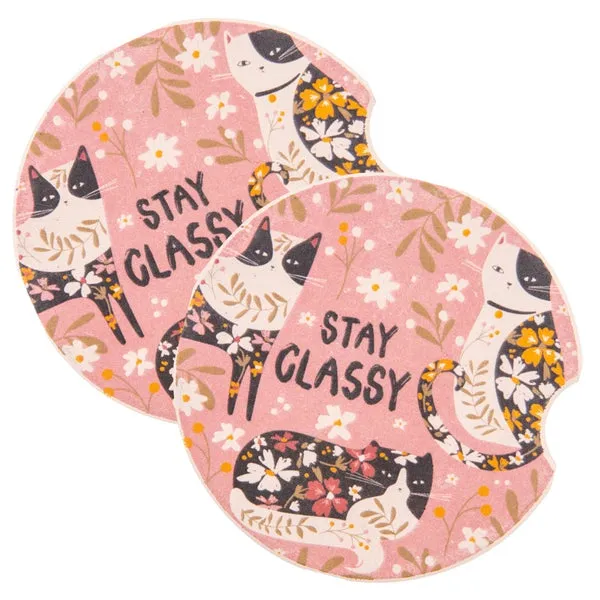 Cat Car Coasters Set of 2