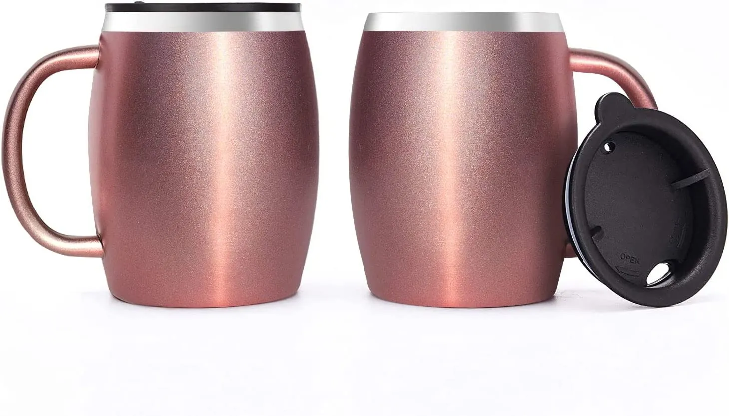 CHILLOUT LIFE Stainless Steel Insulated Coffee Mugs Set of 2 (14oz)