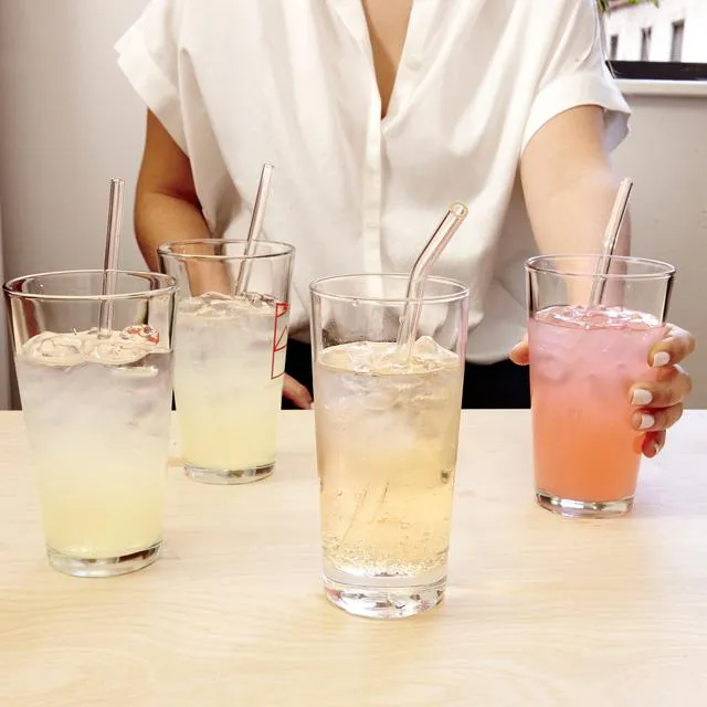 CLEAR REUSABLE GLASS STRAWS