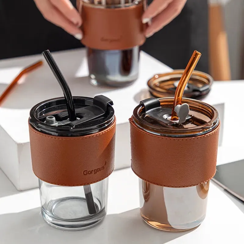 COFFEE MUG WITH STRAW