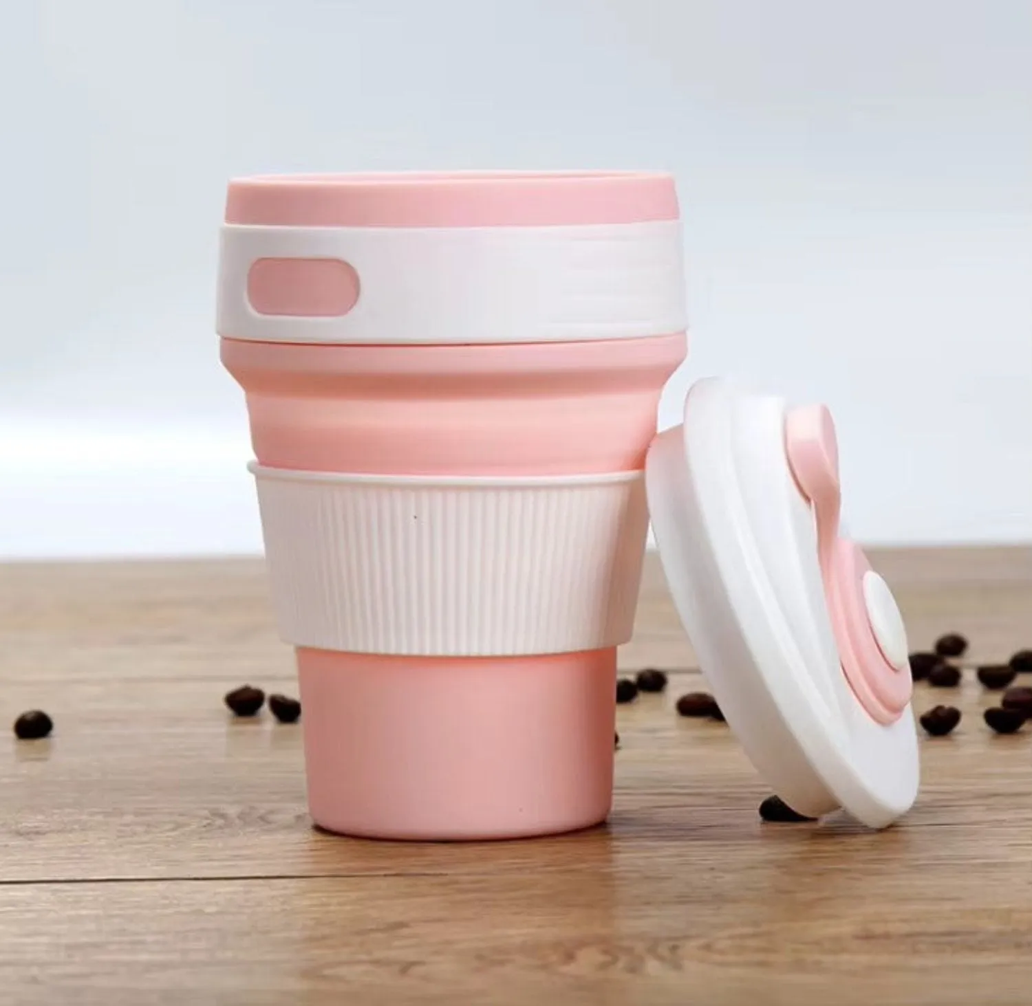 Collapsible Coffee Cup – Portable, Reusable Silicone Cup with Lid, Leakproof & BPA-Free Travel Mug