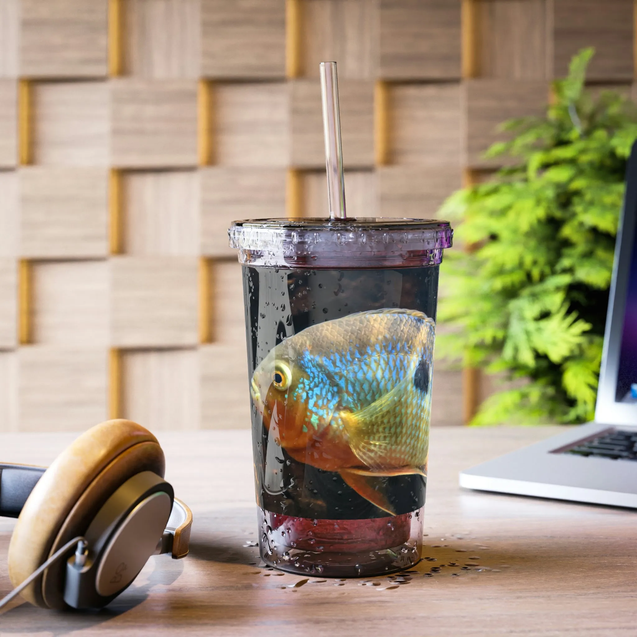 Colorful Fish Suave Acrylic Cup