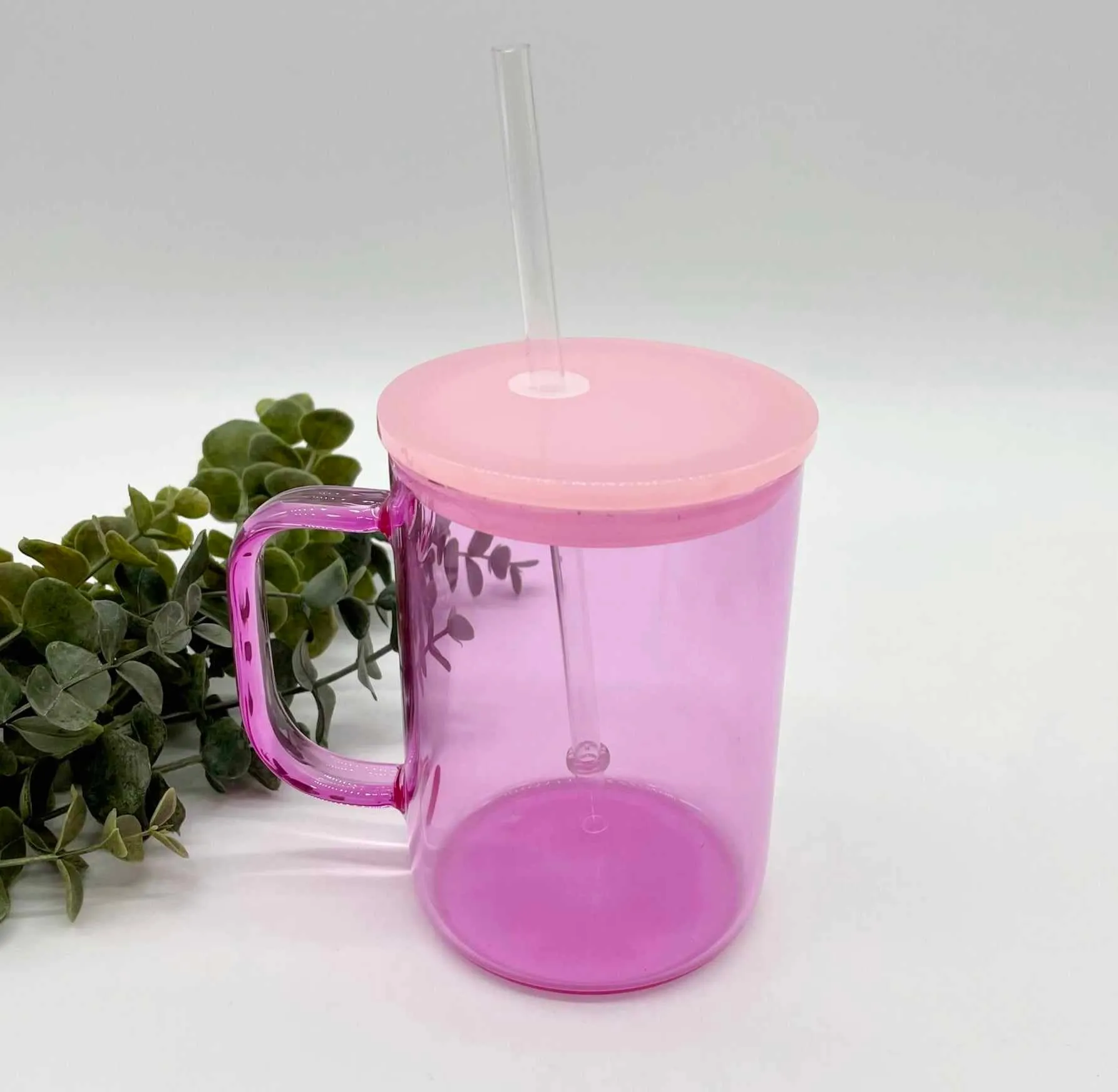 Coloured Glass Translucent Sublimation 17oz Mug with Handle