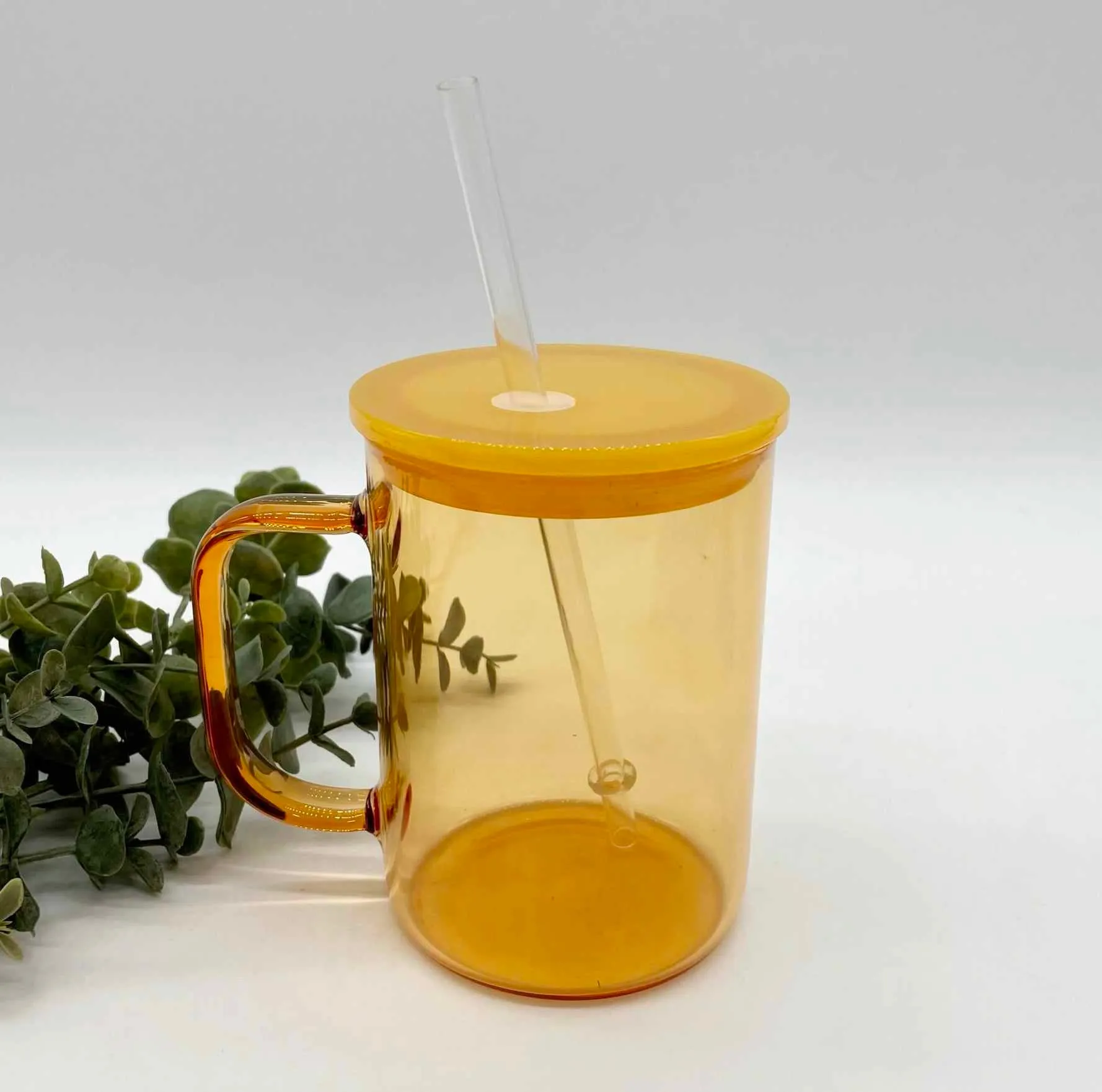 Coloured Glass Translucent Sublimation 17oz Mug with Handle