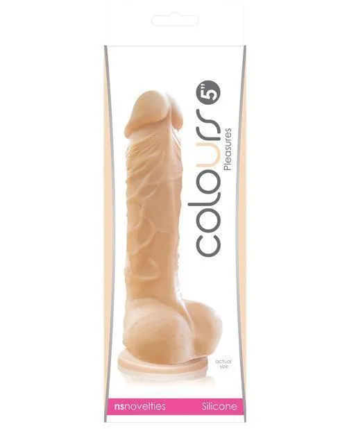 Colours Pleasures 5" Dildo W-suction Cup - Flesh