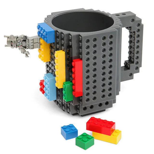 Creative Mug Lego Bricks Silicone Mugs Stainless Steel