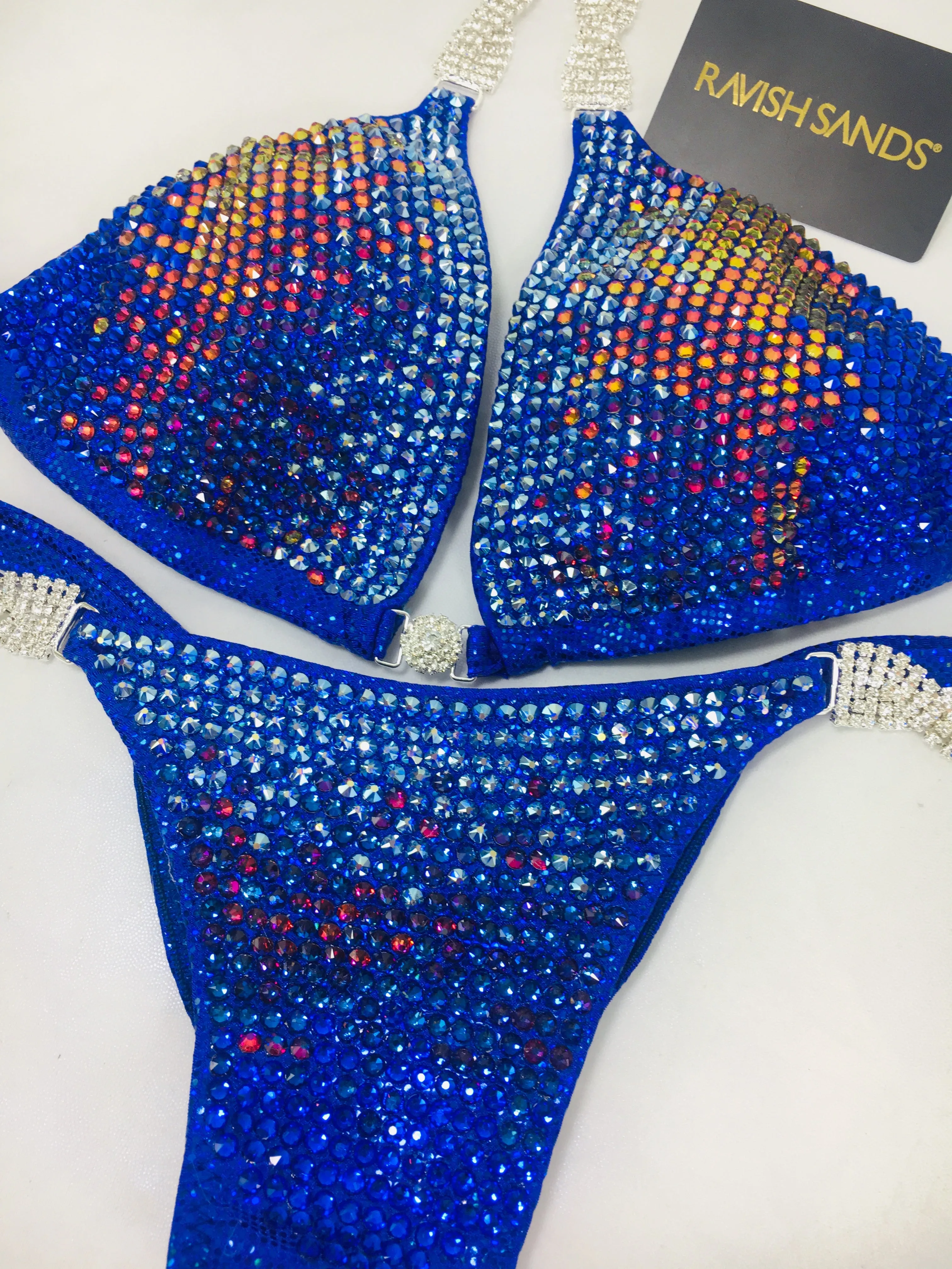 Custom Competition Bikinis Sideways Gradient Luxe  (Choose any color swatch/fabric)