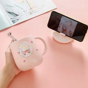 Cute Cartoon Kitty Mug Set