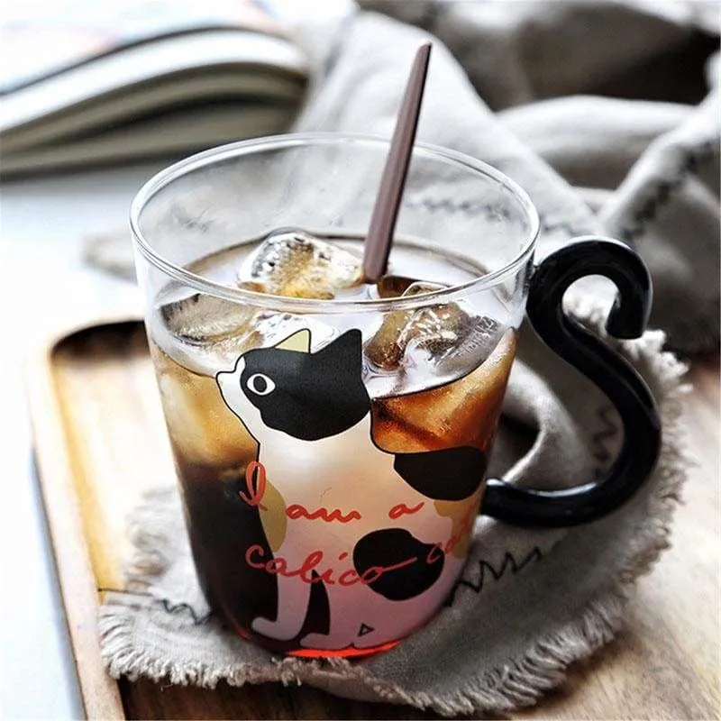 Cute Cat Glass Cup Just For You