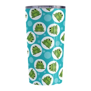 Cute Turquoise Frog Pattern Tumbler Cup