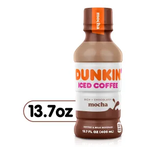 Dunkin' Mocha, Iced Bottled Coffee Drink, 13.7 fl oz