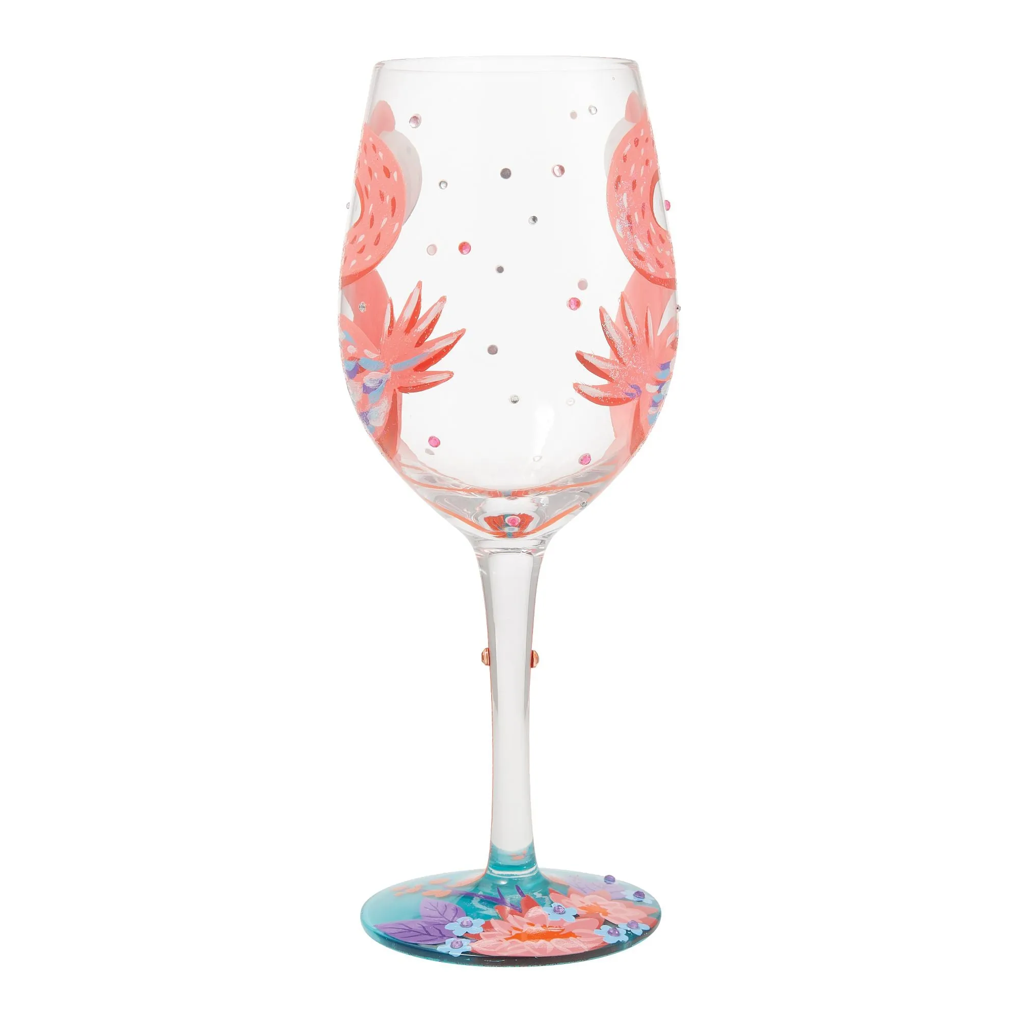 Fabulous Flamingos Painted Wine Glass