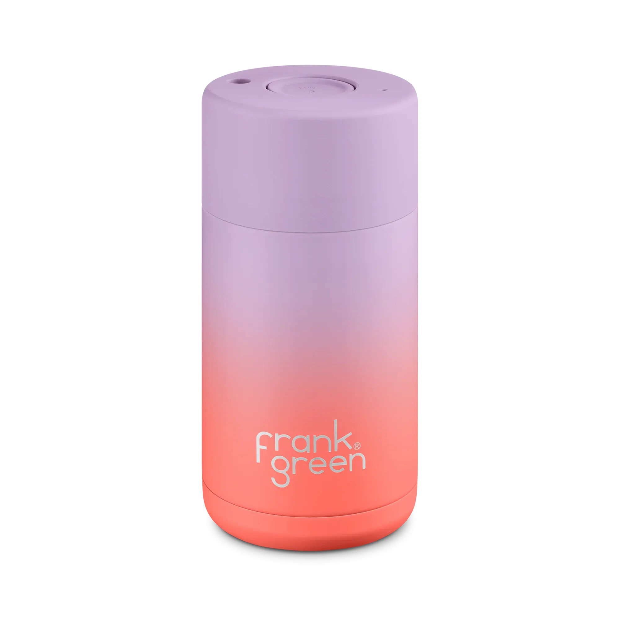 Frank Green Gradient Lilac Haze/Living Coral Ceramic Reusable Cup 12oz/355ml