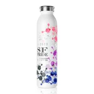 Genderfluid Flag 2023 Pride, Slim Water Bottle San Francisco Pride - My Rainbow is In My DNA