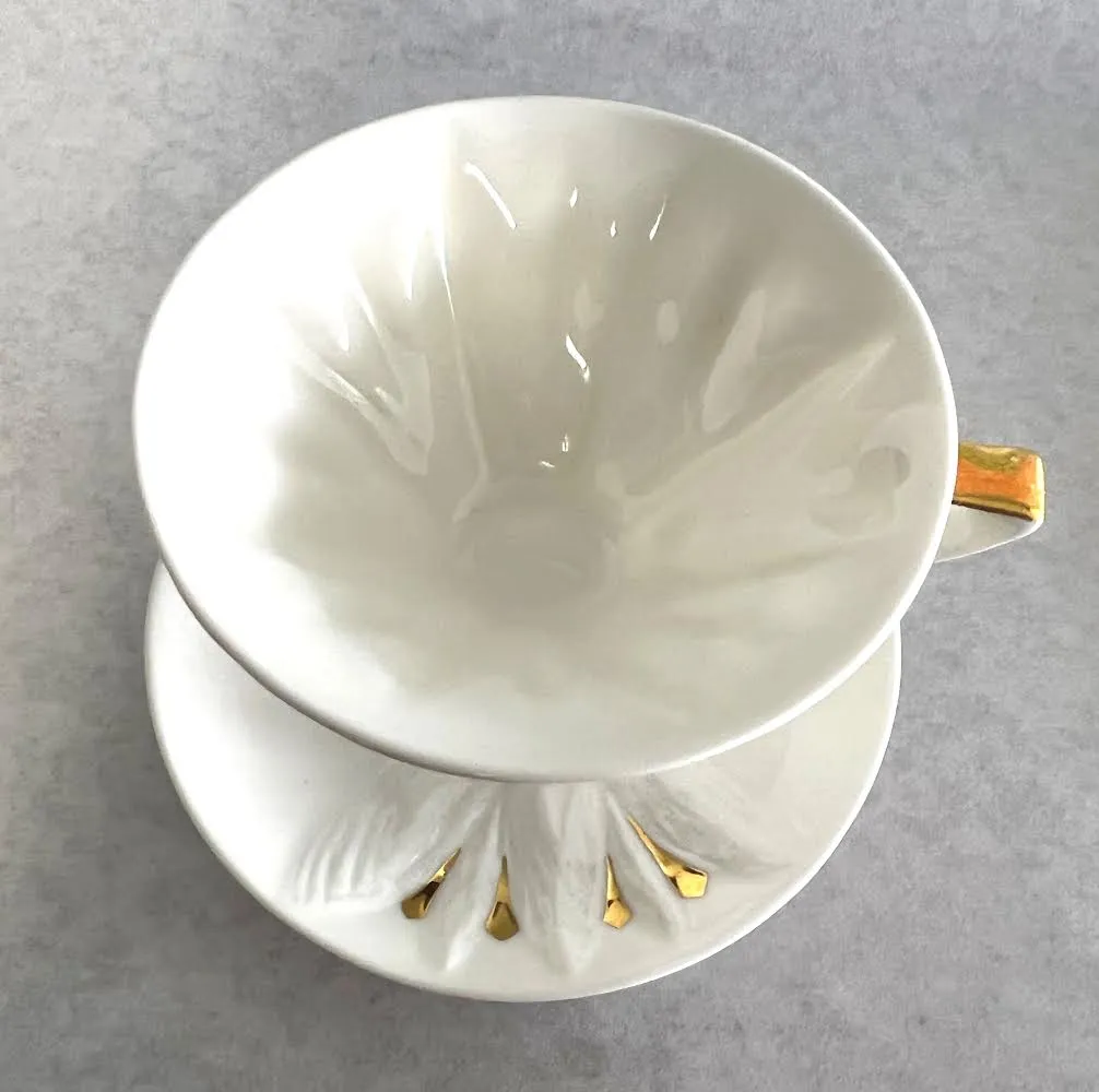 Handmade porcelain cup & saucer