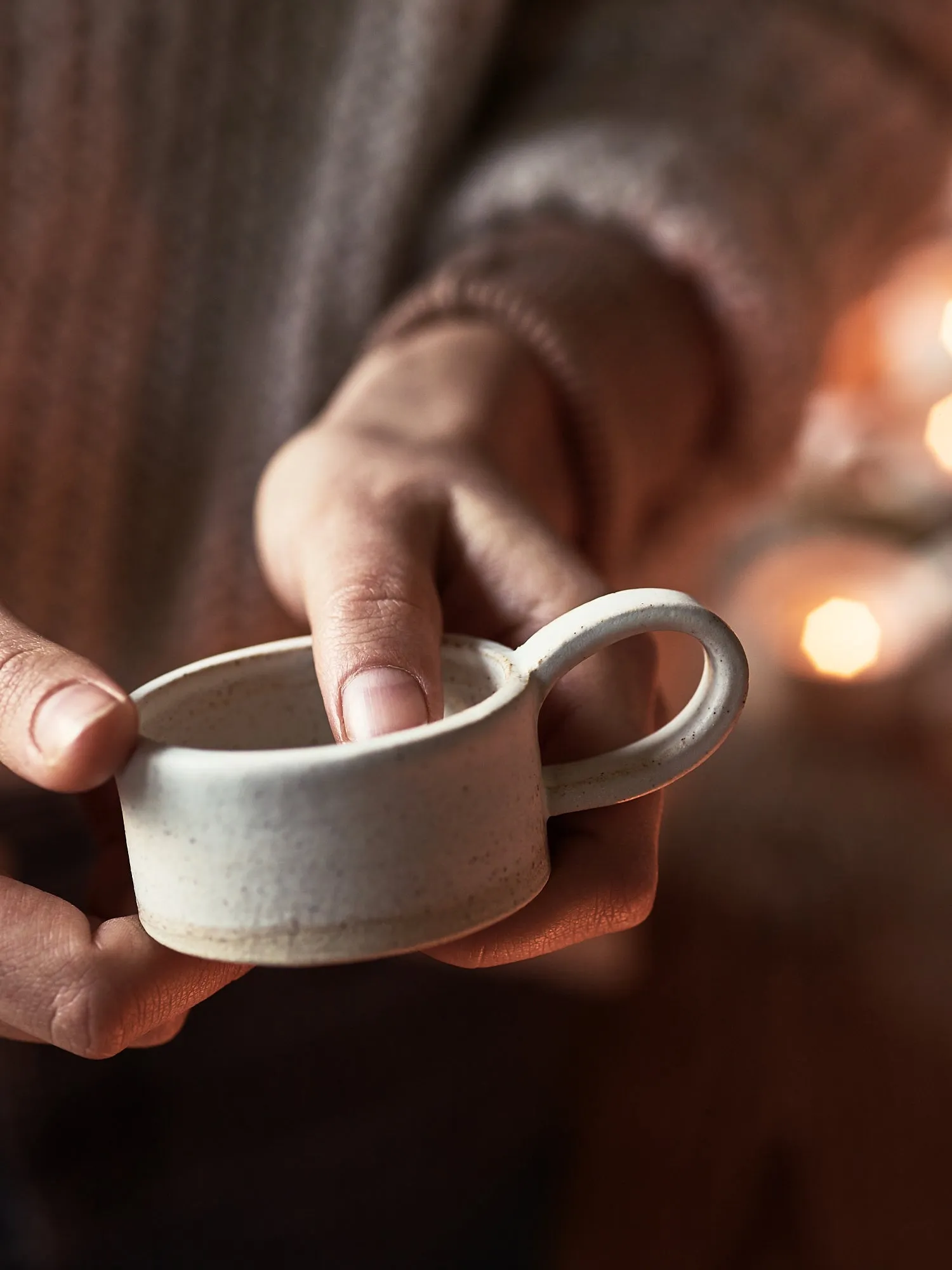 Handmade Stoneware Tealight Holder