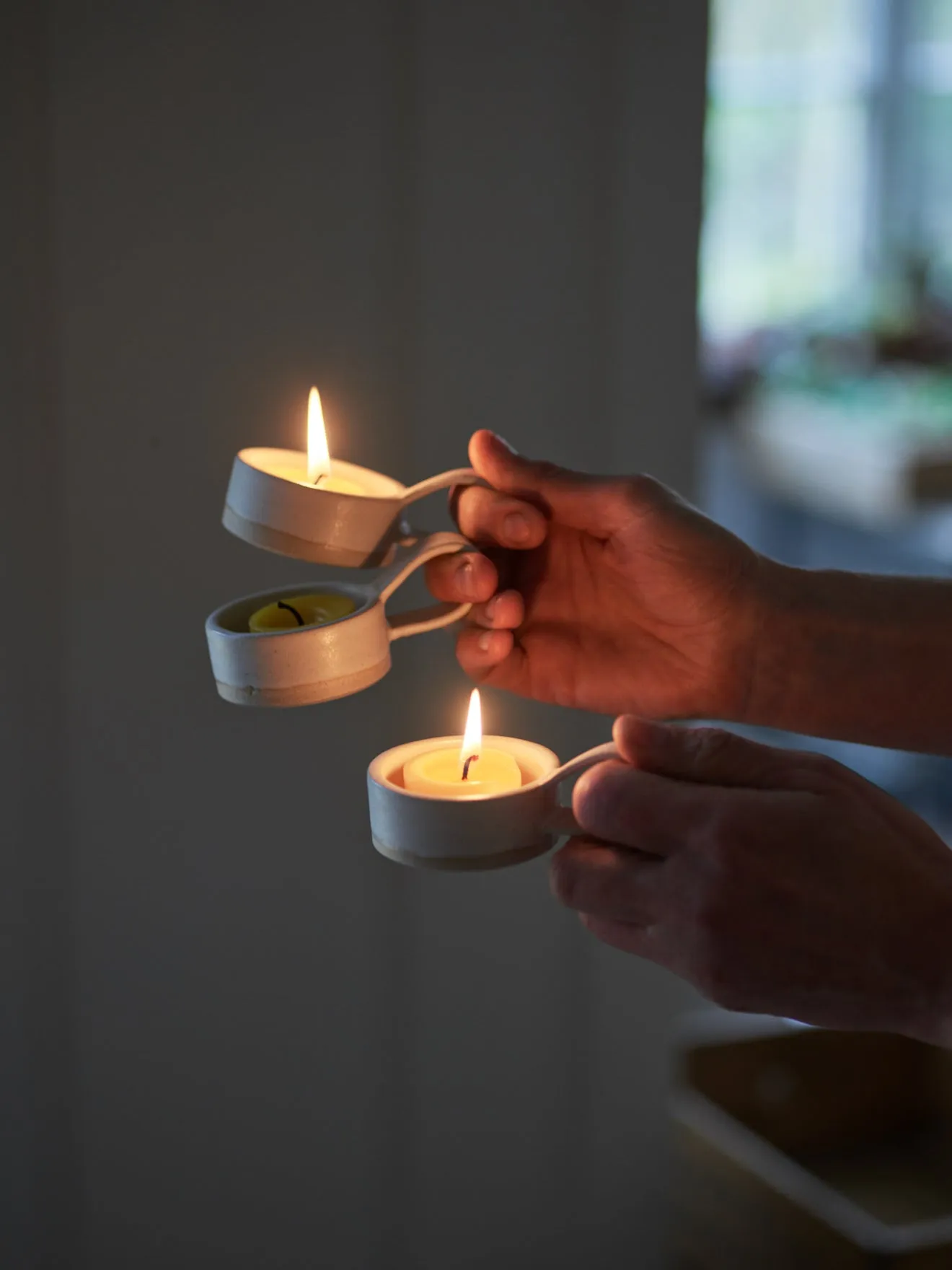 Handmade Stoneware Tealight Holder