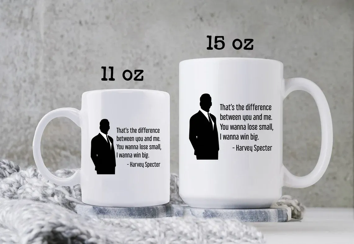 Harvey Specter Mug Suits TV Show That's The Difference Silhouette Coffee Cup