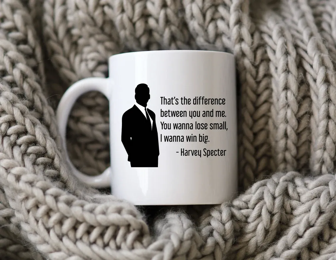 Harvey Specter Mug Suits TV Show That's The Difference Silhouette Coffee Cup