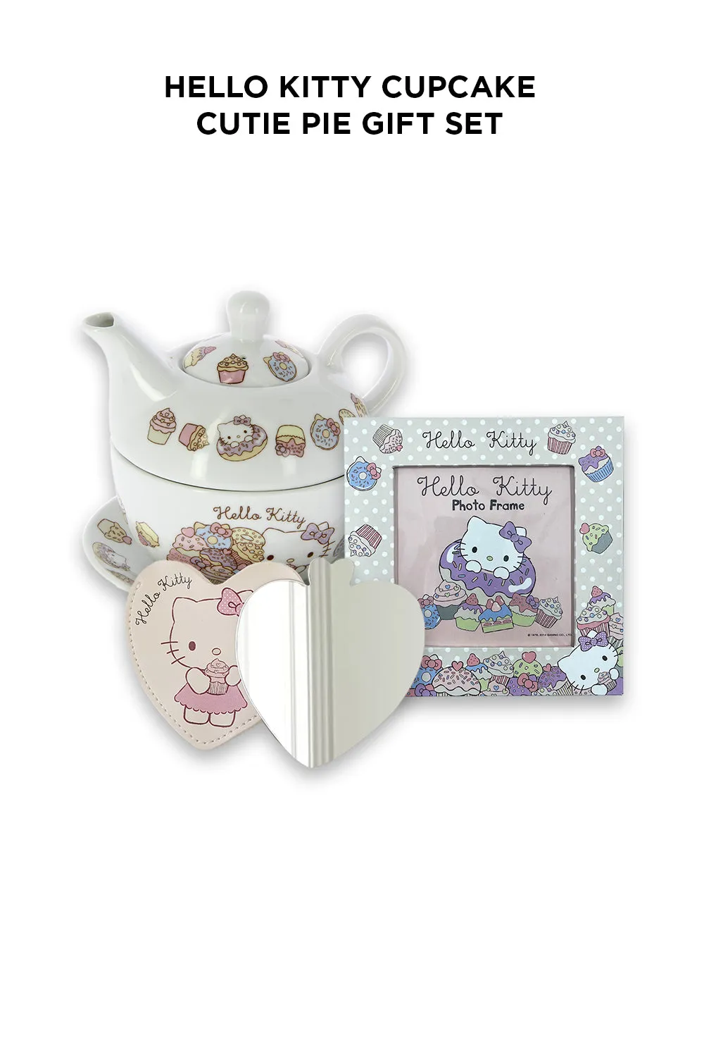 Hello Kitty Cupcake Cup-o-Pots Gift set/Hello Kitty Cup, Saucer and Kettle set