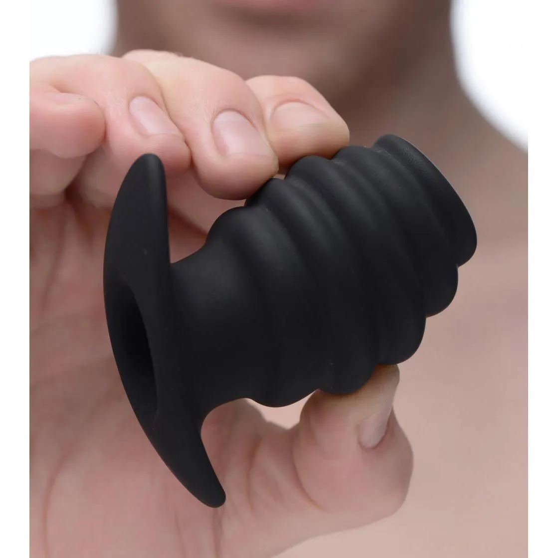 Hive Ass Tunnel Silicone Ribbed Hollow Anal Plug