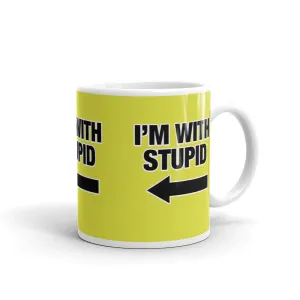 I'm With Stupid Left Arrow Mug Laugh Humor Office School