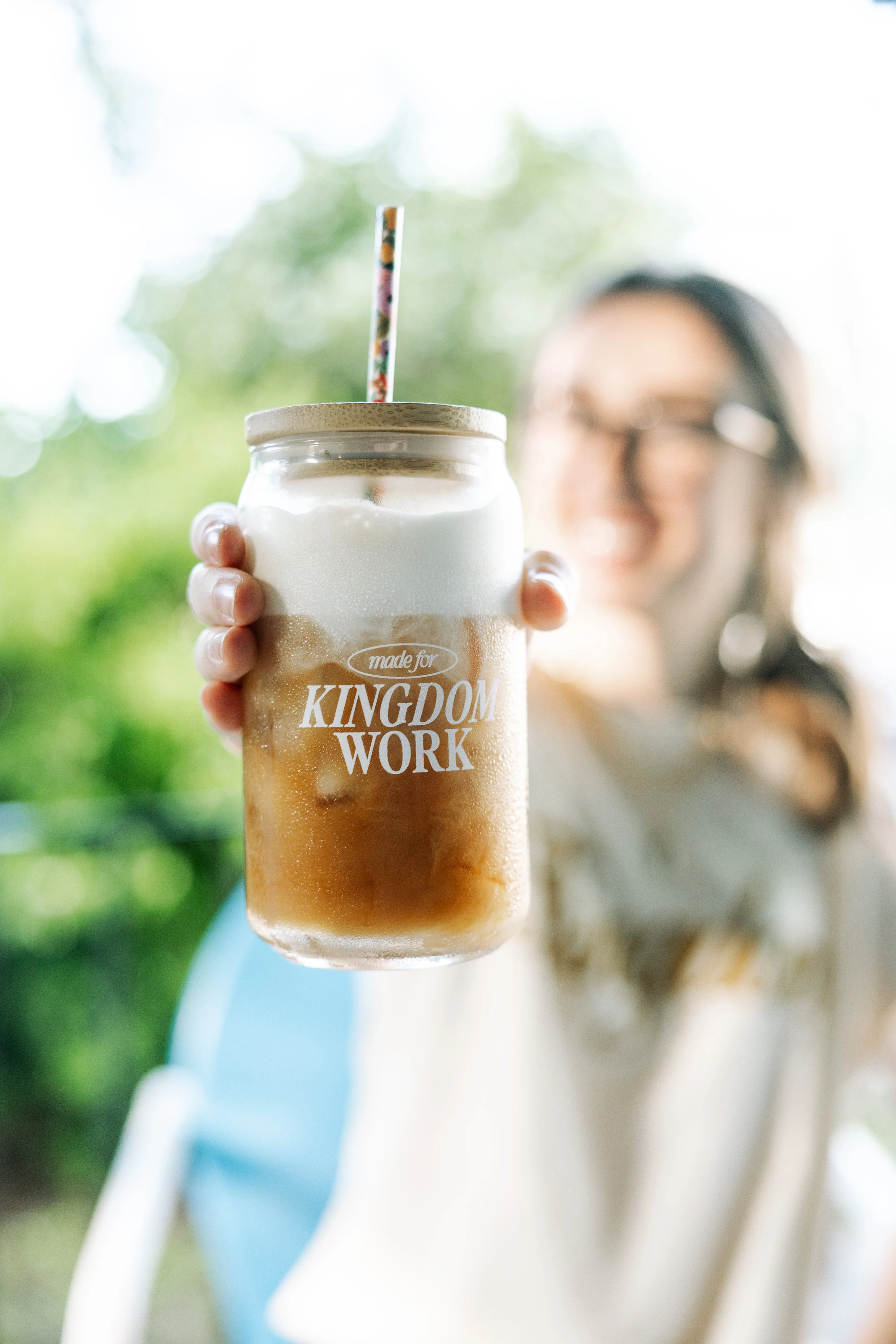 Kingdom Work Glass Bamboo Cup