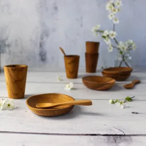 Little Wooden Cups, Dishes & Spoons