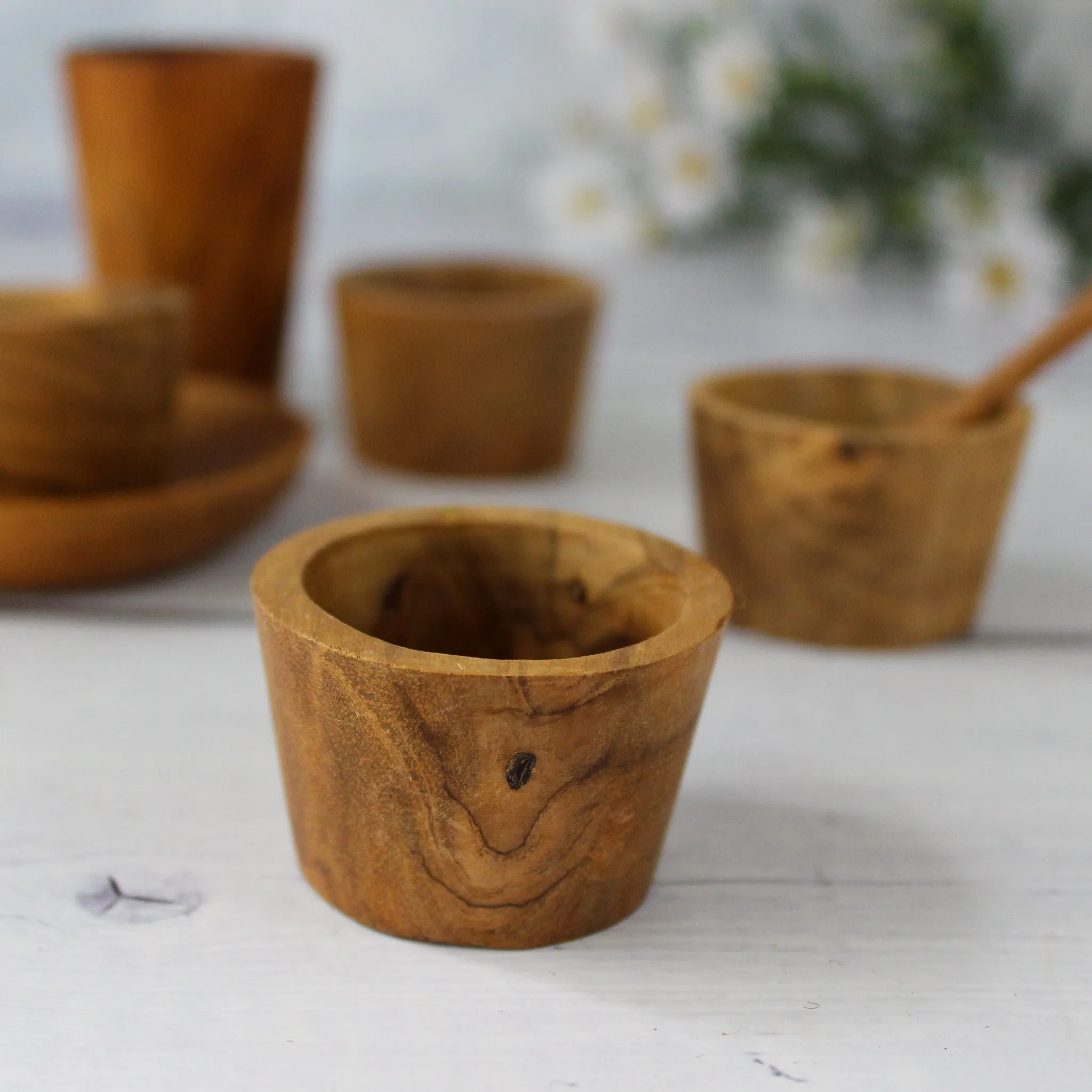 Little Wooden Cups, Dishes & Spoons